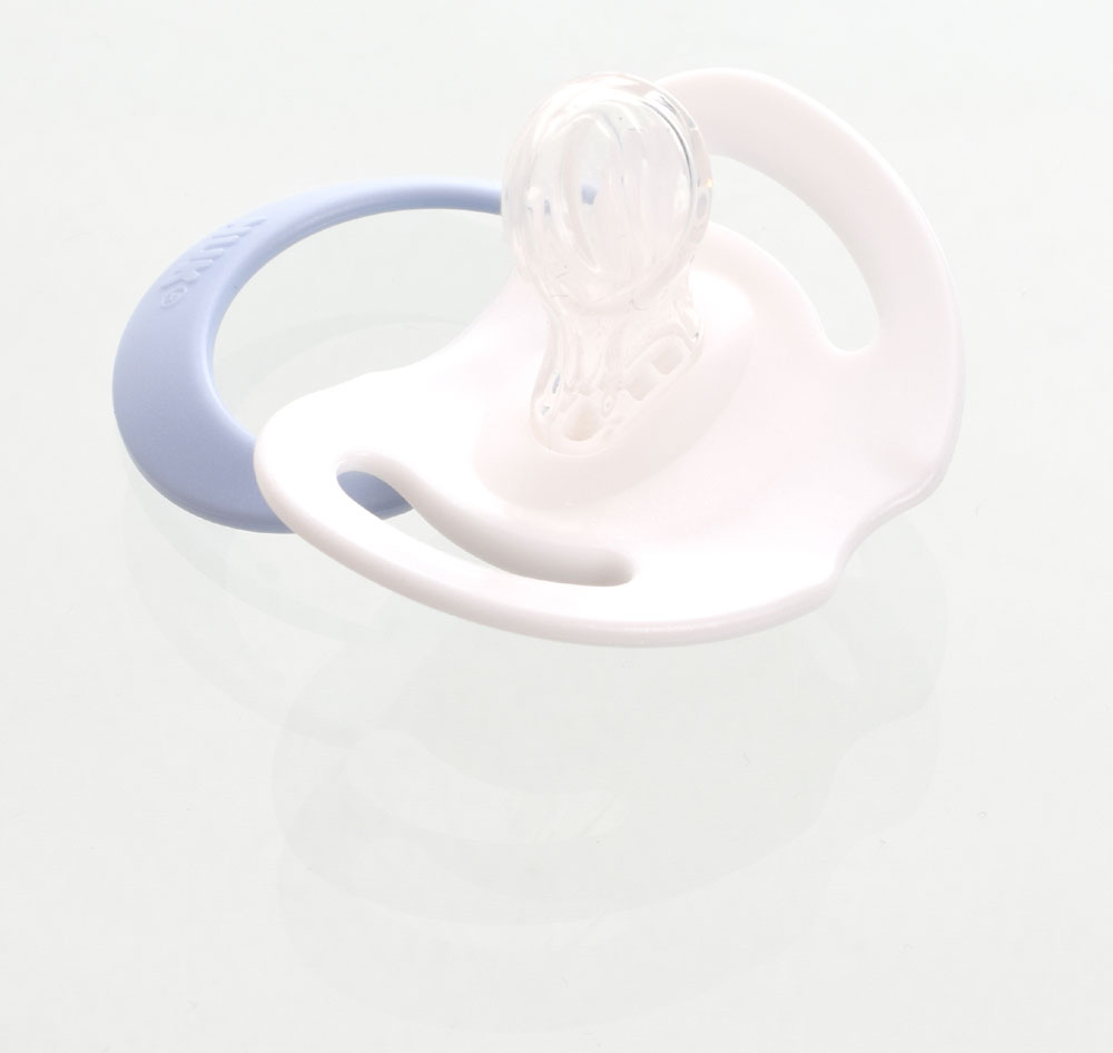 NUK Genius Namnnappar, anatomiska, silikon, stl. 0