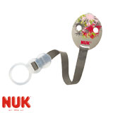 NUK pacifier holder, grey/red