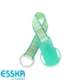 Esska pacifier holder with squares, green