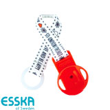 Esska pacifier holder with LOVE, red