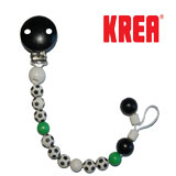 Krea pacifier holder with footballs