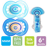 MAM, silicone, size 2 and pacifier holder