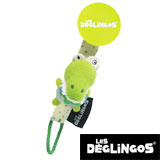 Les Deglingos pacifier clip, crocodile. 