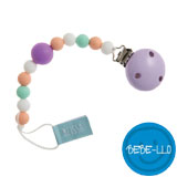 Bebe-llo Pacifier Chain, silicone purple/purple