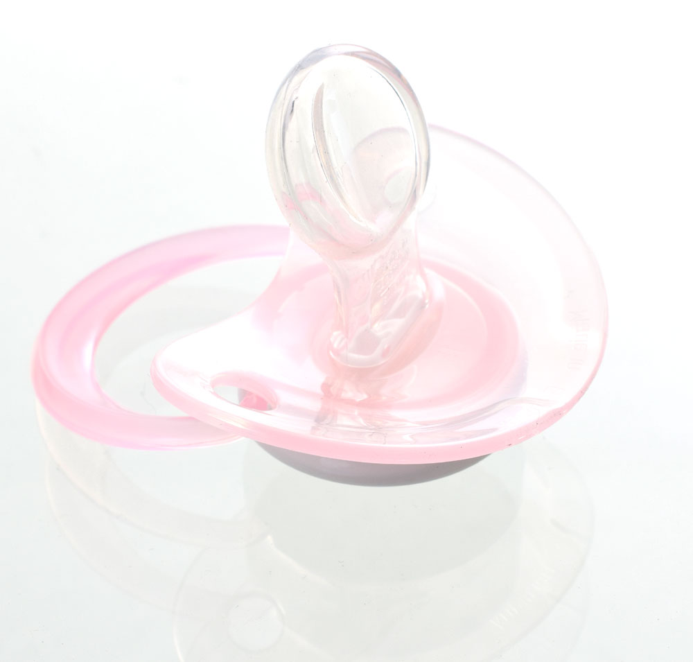 NUK Rose & Blue Namnnappar, anatomiska, silikon, stl. 2