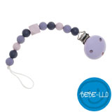 Bebe-llo Pacifier Chain, silicone, purple