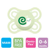 MAM, Symmetrical, silicone size 1 (green)
