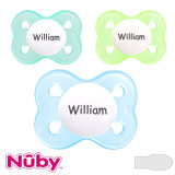 Nûby Brites Mini MyPacifiers, symmetrical, silicone, size 0