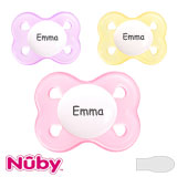 Nûby Brites Mini MyPacifiers, symmetrical, silicone, size 0