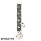 Smallstuff pacifier clip, antrazit/flower 