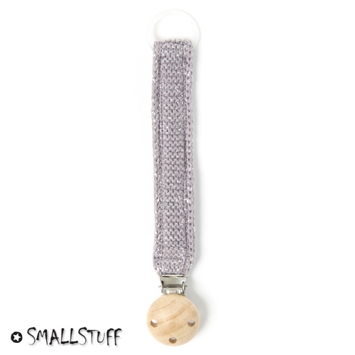 Smallstuff napphållare, stickat, Blue rose/silver