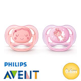 Philips Avent Ultra Air Pacifiers, symmetrical, silicone, size 1 (rosa, coral)