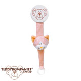 Teddykompaniet Diinglisar pacifier holder with cat