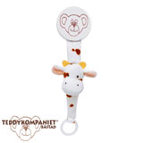 Teddykompaniet Diinglisar pacifier holder with cow