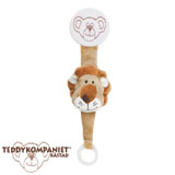 Teddykompaniet Diinglisar pacifier holder with lion