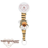 Teddykompaniet Diinglisar pacifier holder with tiger