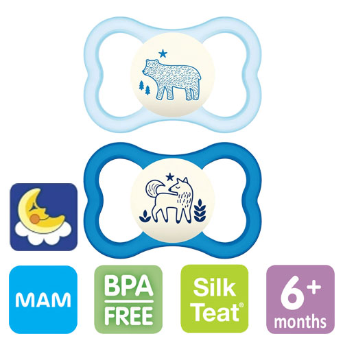 MAM Air Night nappar, symmetriska, silikon stl.2