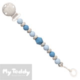 My Teddy Pacifier Chain, silicone, blue