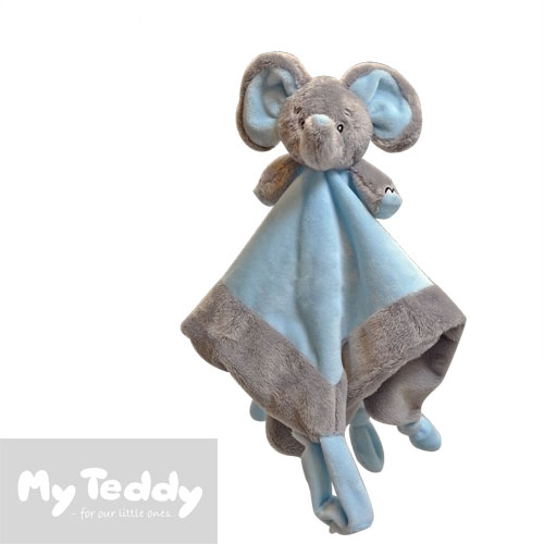 My Teddy snuttefilt, grå/blå elefant