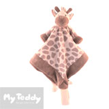 My Teddy security blanket, giraffe, brown