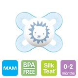 MAM Start, Symmetrical, silicone size 0 (blue)