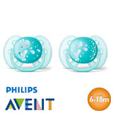Philips Avent Ultra Soft Soothers, symmetrical, silicone, size 2