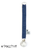Smallstuff pacifier clip, navy dot