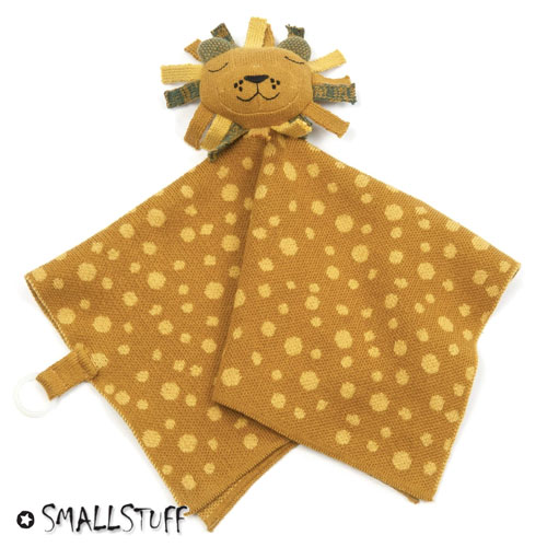 Smallstuff snuttefilt, stickat, Lion Hazel