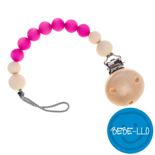 Bebe-llo napphållare i silikon, Fuchsia