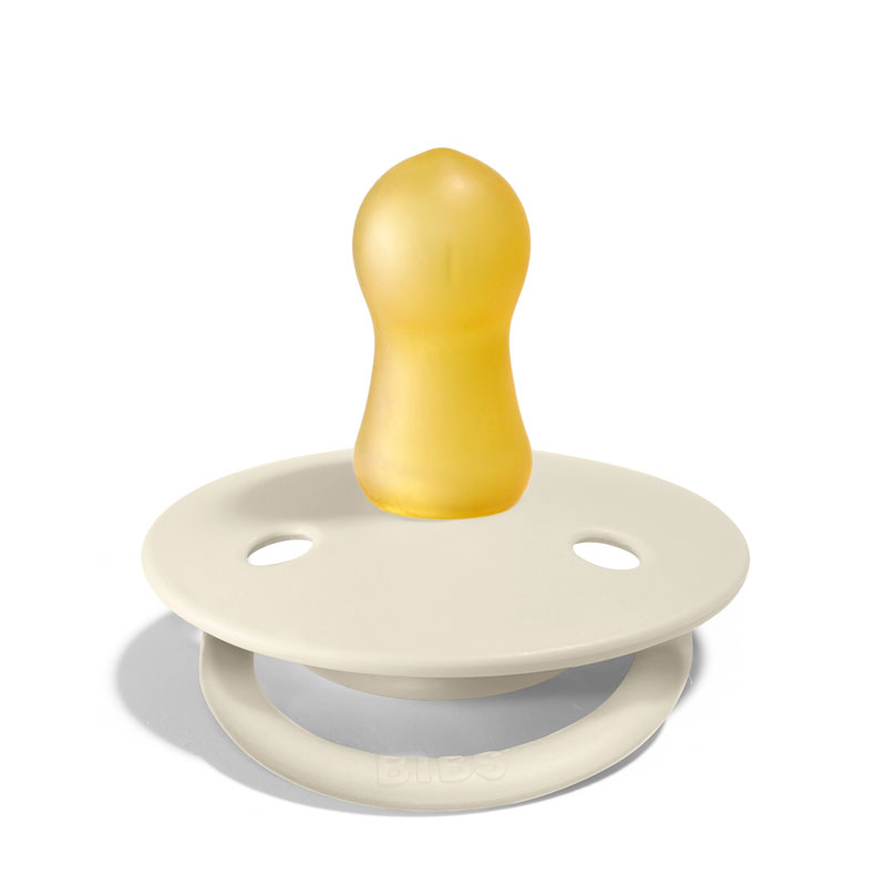 BIBS De Lux Namnnappar, runda, latex, stl. 1