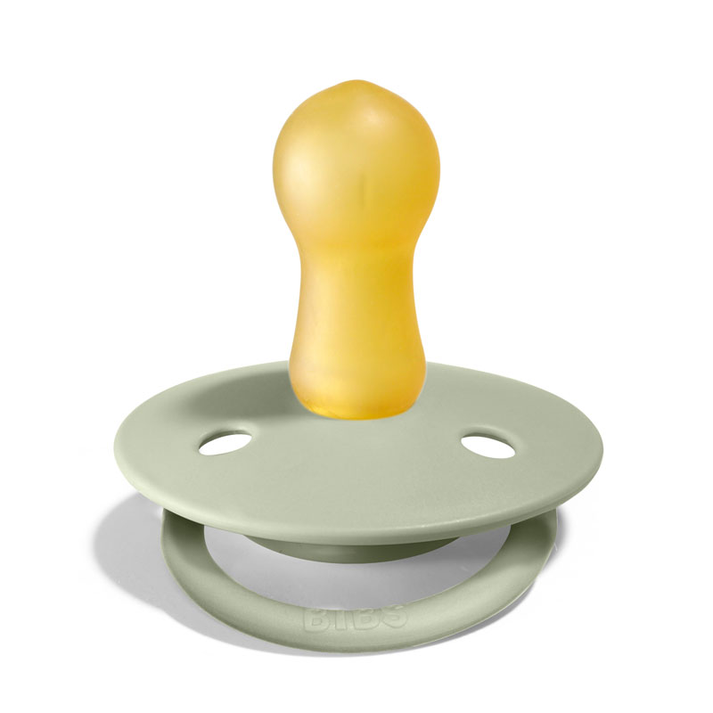 BIBS De Lux Namnnappar, runda, latex, stl. 2