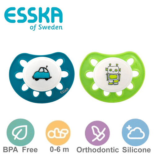 Esska Classic nappar, anatomiska, silikon stl.1